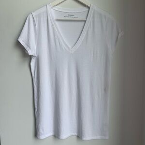 Make an offer! Vince Women's Classic White V-Neck Tee size Medium